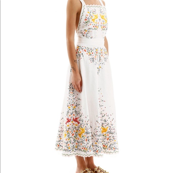 carnaby embroidered bird dress